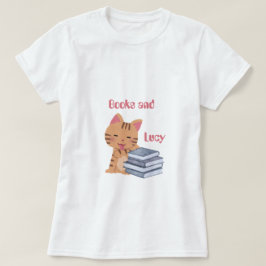Camiseta Libros Personalizados y Mi Gato