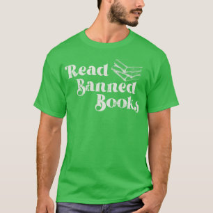 Camiseta Libros prohibidos de lectura vintage blanco