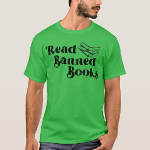 Camiseta Libros prohibidos de lectura vintage en negro