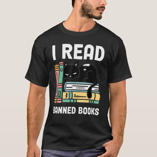 Camiseta Libros prohibidos lector de álamos de libros que l (Anverso)