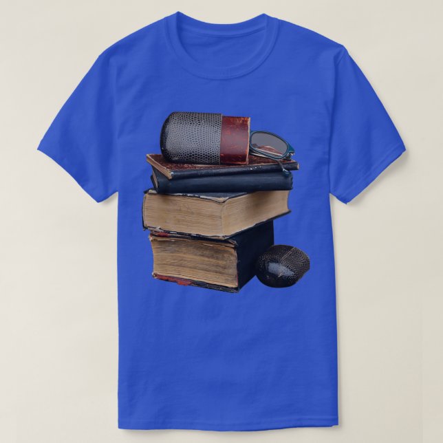 Camiseta libros que leen libros antiguos 1 (Diseño del anverso)