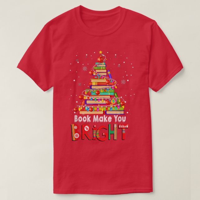 Camiseta Libros que te hacen brillar Navidades Reserva Xmas (Diseño del anverso)
