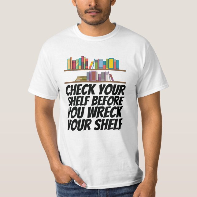 Camiseta Libros - Revisa tu estante (Anverso)