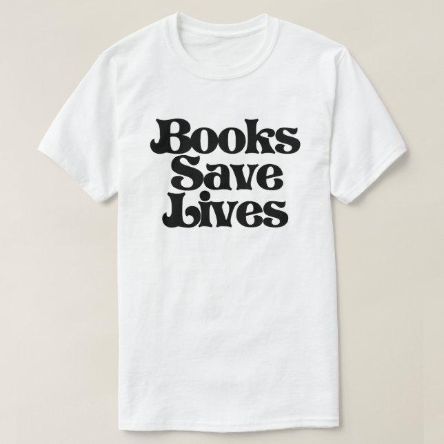 Camiseta Libros salvan vidas (Diseño del anverso)