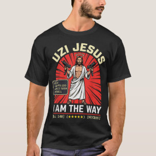 Camiseta Libros Uzi Jesús Rpg Religión Cristiana Dios