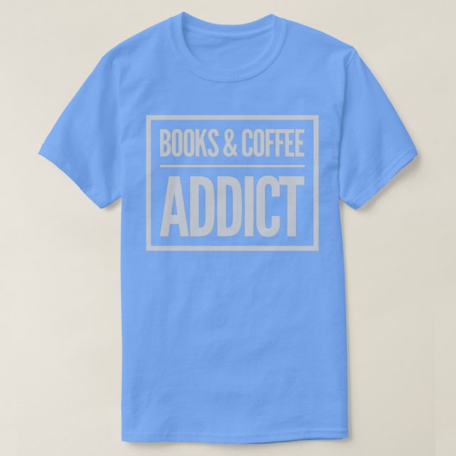 Camiseta Libros y adictos al café (Diseño del anverso)
