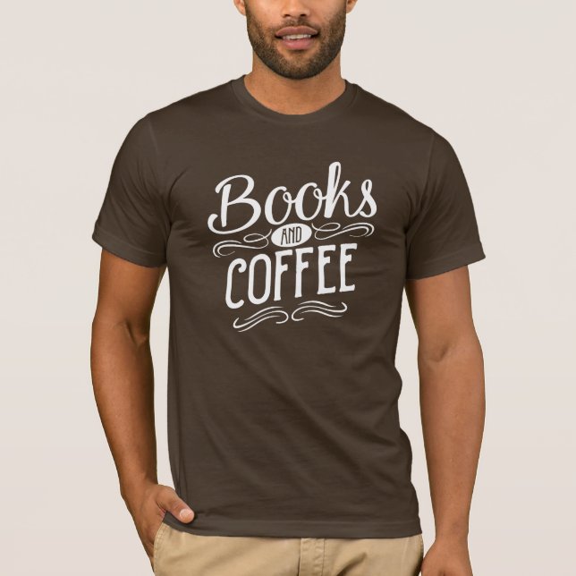 Camiseta Libros y café (Anverso)