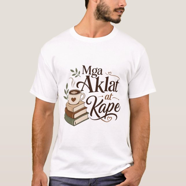 Camiseta Libros y Café (Anverso)