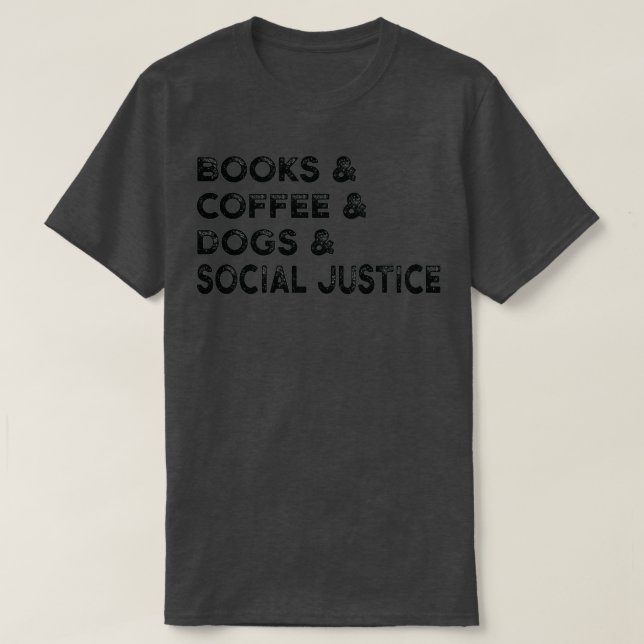 Camiseta Libros y café de perros (3) (Diseño del anverso)