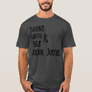Camiseta Libros y café y perros Esencial TShirt