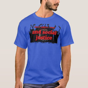 Camiseta libros y café y perros y justicia social 1