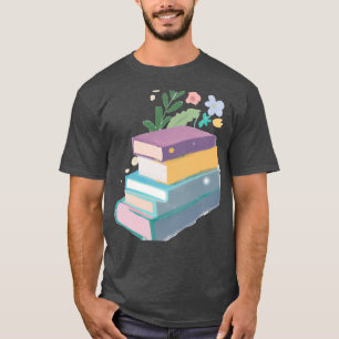 Camiseta Libros y flores
