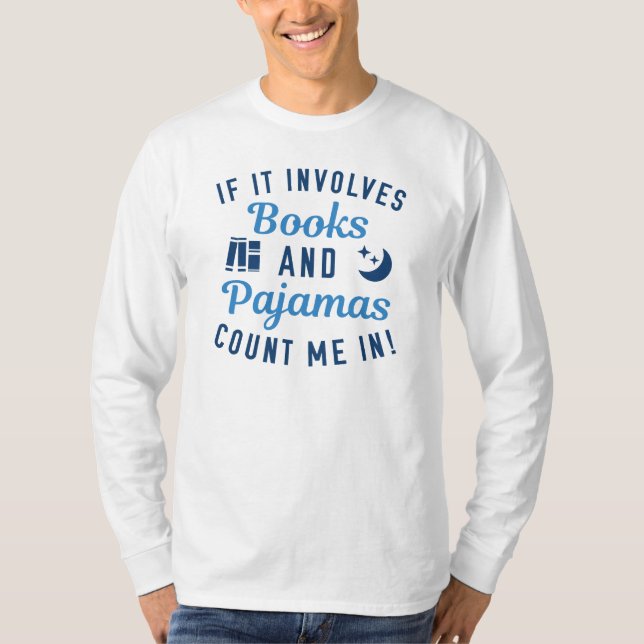 Camiseta Libros Y Pajamas (Anverso)