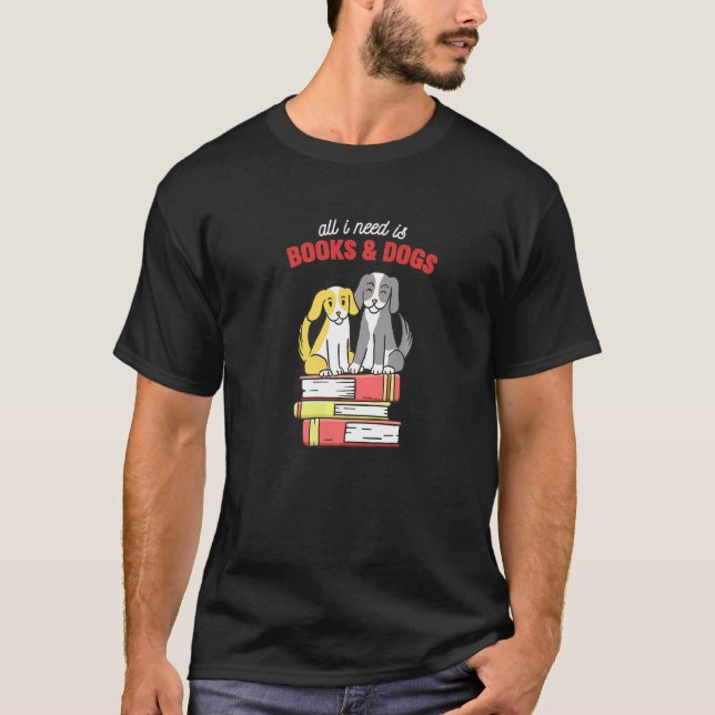 Camiseta Libros Y Perros Para Chicas Libro De Perros Lover  (Anverso)