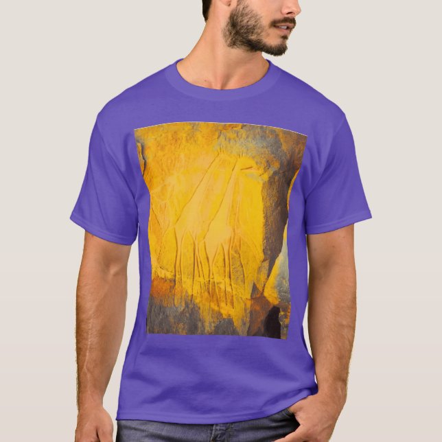 Camiseta Libyan giraffes rock art funny (Anverso)