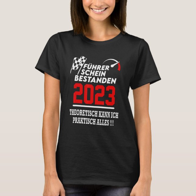 Camiseta Licencia de Conducir 2023 Teóricamente Puedo Práct (Anverso)