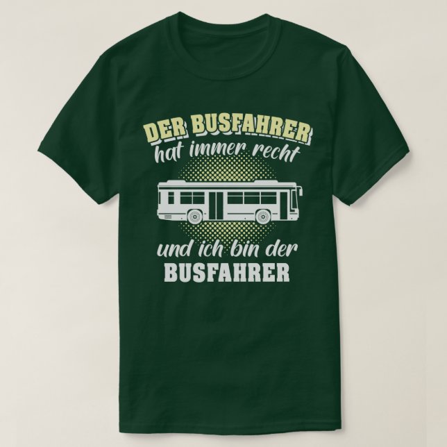 Camiseta Licencia de Conductores de Autobús de la Escuela 1 (Diseño del anverso)