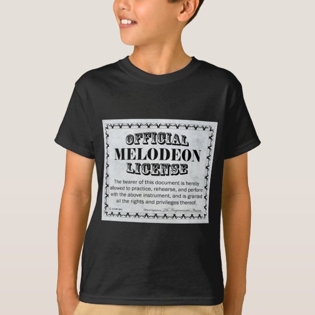 Camiseta Licencia de Melodeon (Anverso)