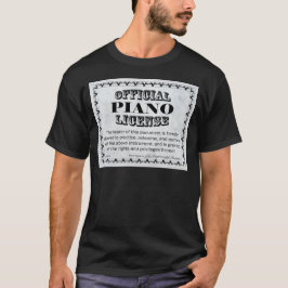 Camiseta Licencia de piano