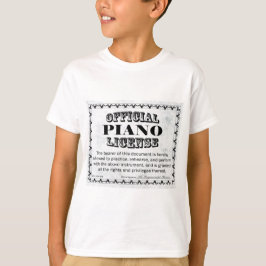 Camiseta Licencia de piano