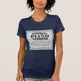 Camiseta Licencia de piano