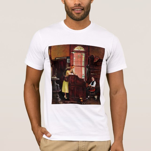 Camiseta Licencia matrimonial de Norman Rockwell (Anverso)
