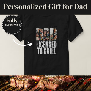 Camiseta Licencia para Asar Papá Divertido