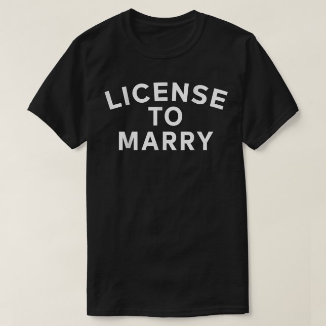 Camiseta Licencia para casar divertido oficiante ordenado (Diseño del anverso)