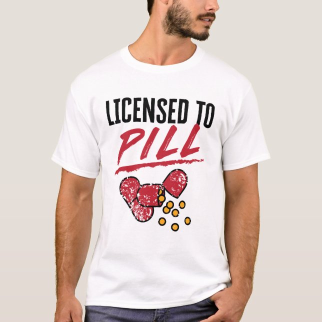 Camiseta Licencia para graduar en farmacia (Anverso)