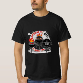 Camiseta Licencia para Grill - Encender, Chef BBQ Fun Tee