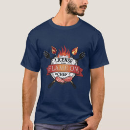 Camiseta Licencia para Grill - Encender, Chef BBQ Tee