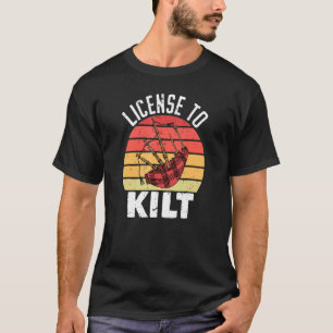 Camiseta Licencia Para Hombres Para Matar A Kilt Con Escoci