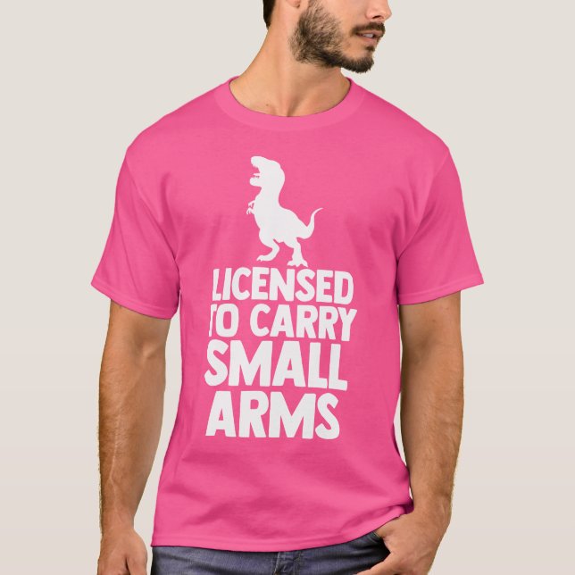 Camiseta Licencia Para Llevar Armas Pequeñas Divertidas A D (Anverso)