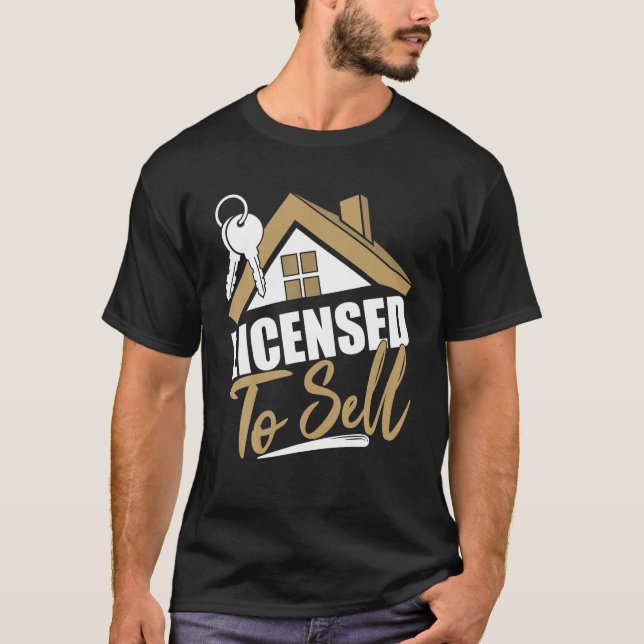 Camiseta Licencia Para Vender Agente Inmobiliario Realtor (Anverso)