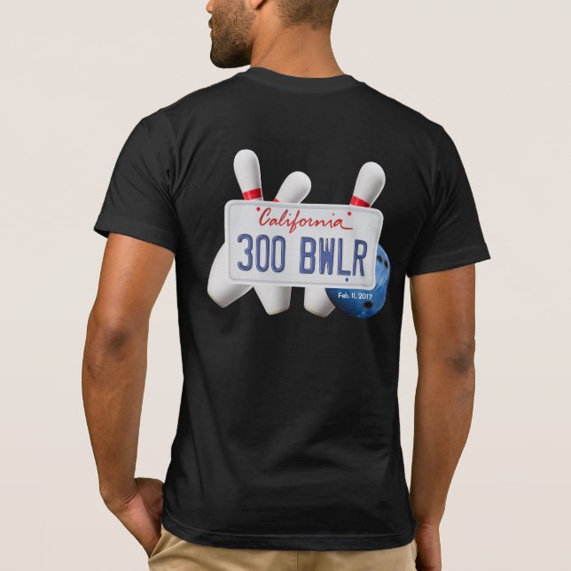 Camiseta Licencia Plate 300 Bowler de California (Reverso)