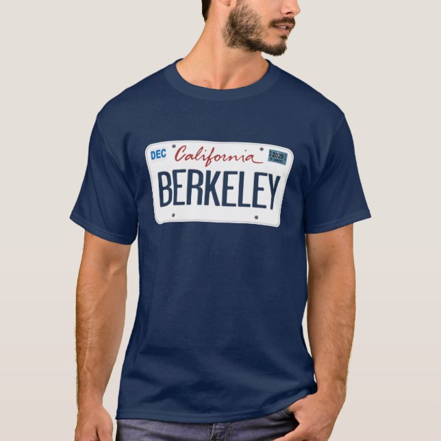 Camiseta Licencia Plate Berkeley California T Shirt (Anverso)