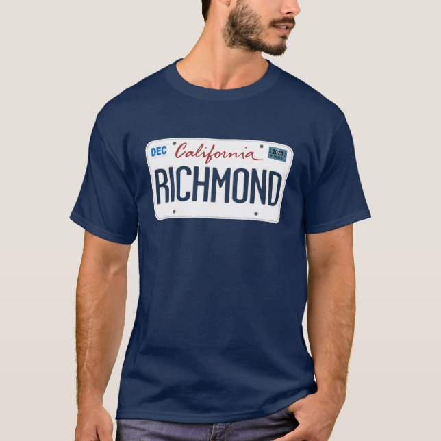 Camiseta Licencia Plate Richmond California T Shirt (Anverso)