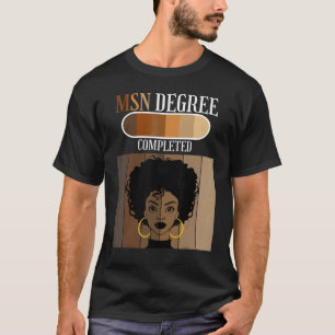 Camiseta Licenciada en Enfermería MSN Graduada Afro Negro