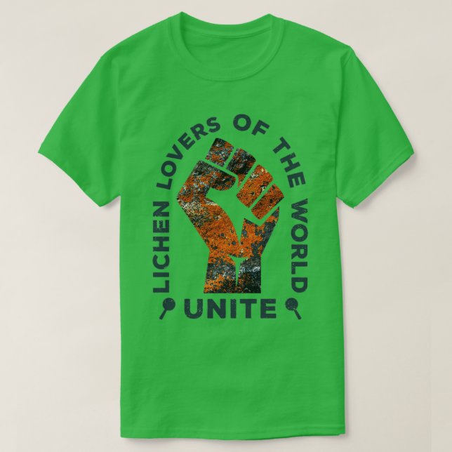 Camiseta Lichen Amantes Unite Hongi Humor Gracioso Botánica (Diseño del anverso)
