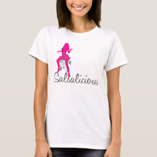 Camiseta licious de la SALSA con un chica de baile