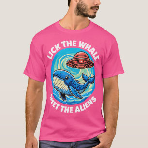 Camiseta Lick La Ballena Conoce A Aliens Funny Diseño De Ba