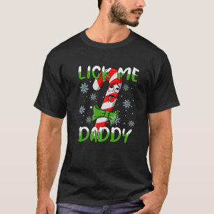 Camiseta Lick Me Daddy Funny Navidades Candy Cane Hombres A