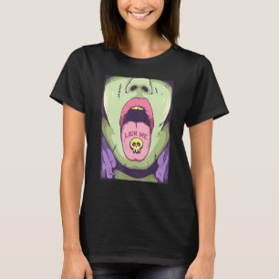 Camiseta Lick Me Gótico Tongue con píldora de cráneo Emo Pu