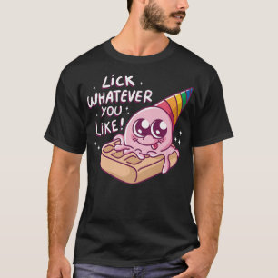 Camiseta Lick Whatever You Like, Waffle Cone, I Love Ice Cr