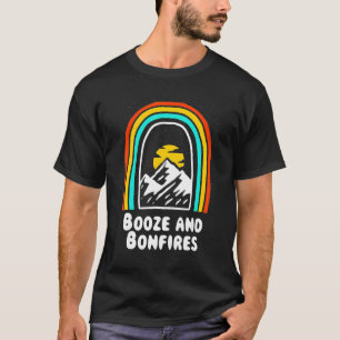 Camiseta Licor Y Fogatas Camping Cerveza Campista Bebedor