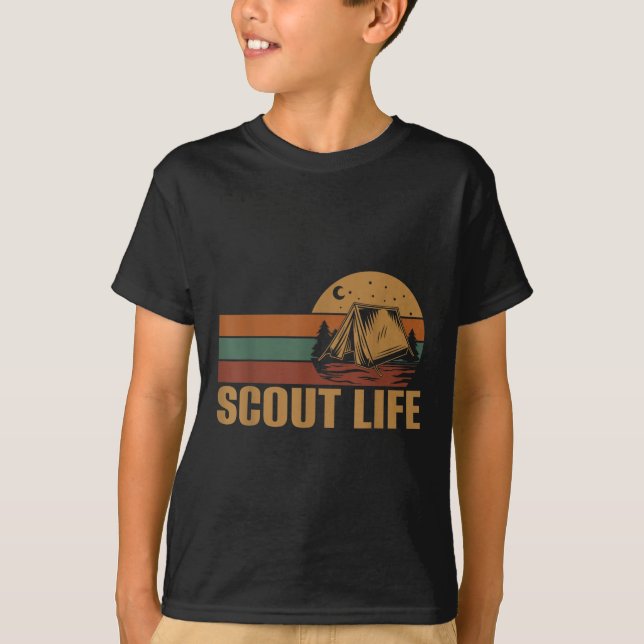Camiseta Líder de Camping de Scout Life Senderismo Explorac (Anverso)