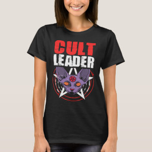 Camiseta Líder de Culto Gato Brujería Satánica Baphomet Ocu