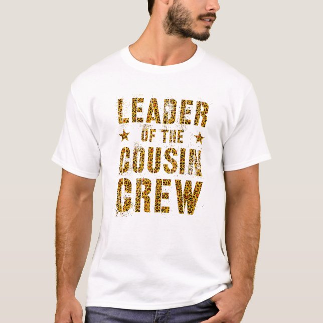 Camiseta LÍDER DE LA CRONOGRAFÍA DE CUSIN CREW Leopard Prin (Anverso)