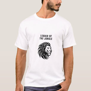 Camiseta Líder De La Jungla León Gráfica Streetwear Negro