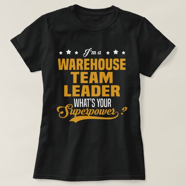 Camiseta Líder del equipo de almacén (Diseño del anverso)